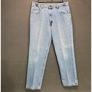 Arizona Jean Co. Mens Size 36x32 Blue Relaxed Fit Light Wash Denim Jeans